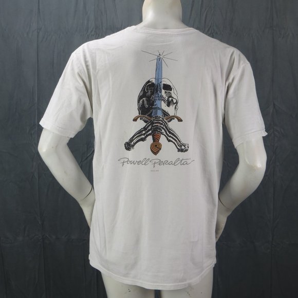 Powell Peralta Shirt - Skull and Sword Graphic - Men's Large - Picture 5 of 10